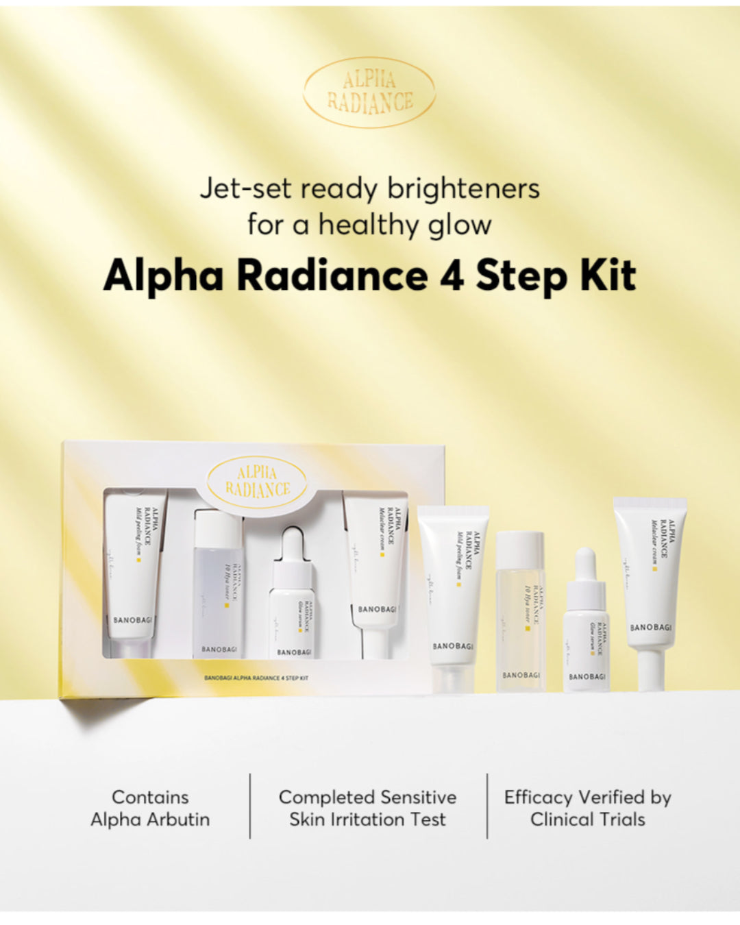 BANOBAGI Alpha Radiance 4 Step Kit for Travel or Trial