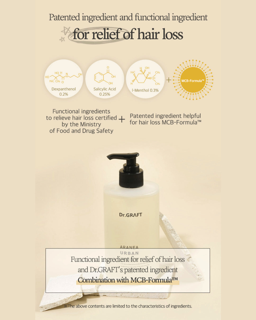 Dr.GRAFT Aranea Urban Shampoo 430ml — Spider Silk Protein 3-in-1 Hair Loss Shampoo