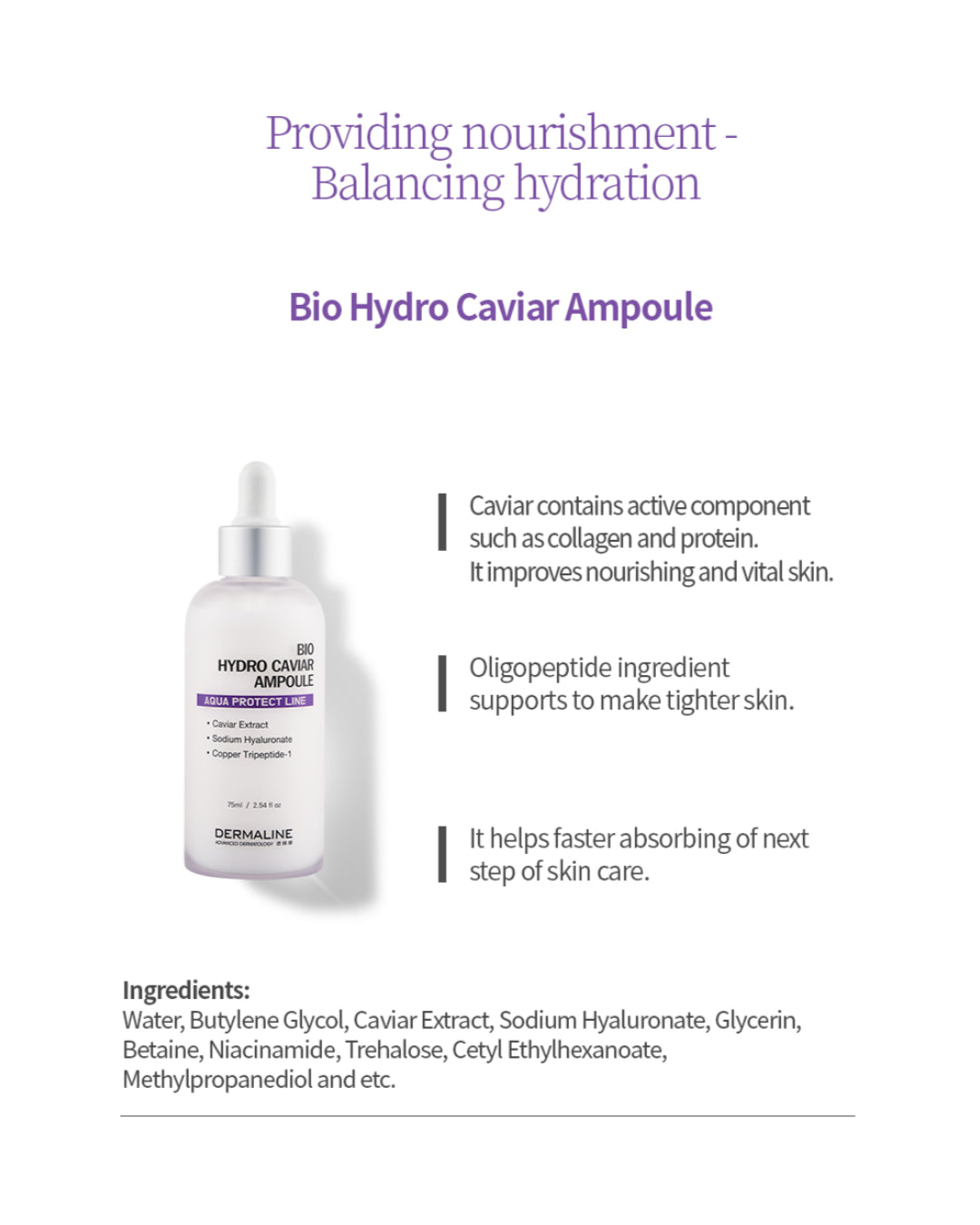 Dermaline Bio Hydro Caviar Ampoule 75ml