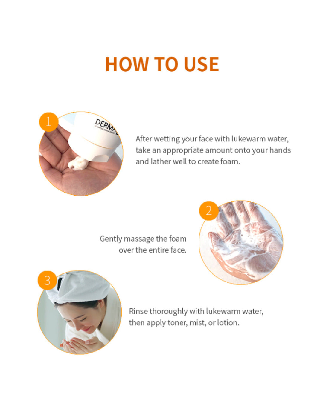 Dermaline Deep Clean Moisture Foam 150g