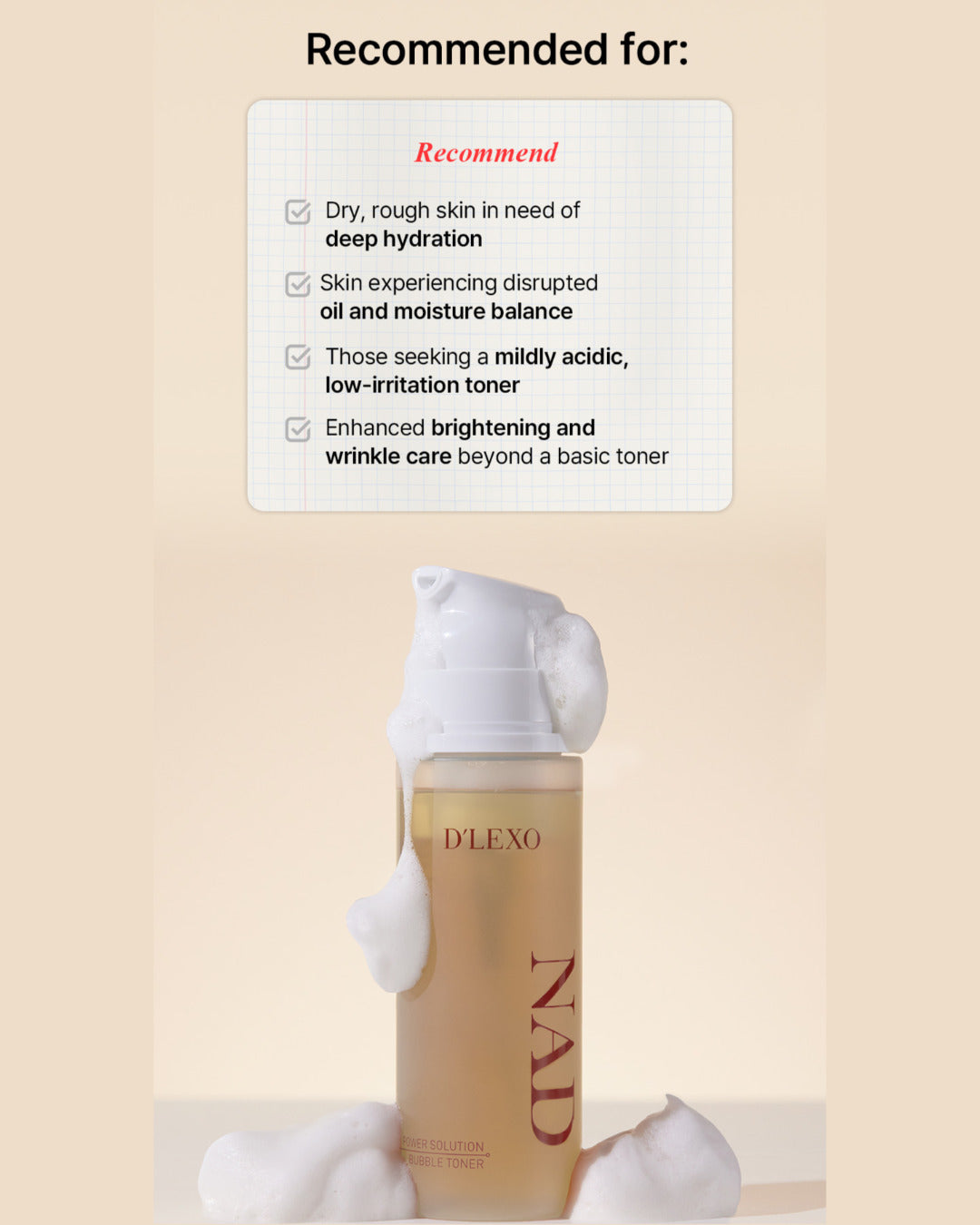 D'LEXO NAD Power Solution Bubble Toner 200ml