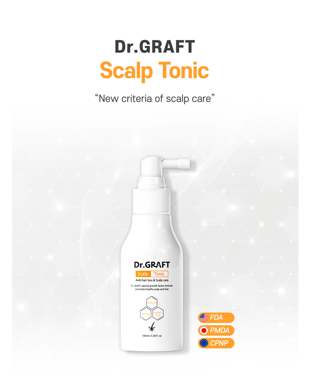 Dr.GRAFT Scalp Tonic Spray 100ml — 10x Concentrated Growth Factor Scalp Tonic