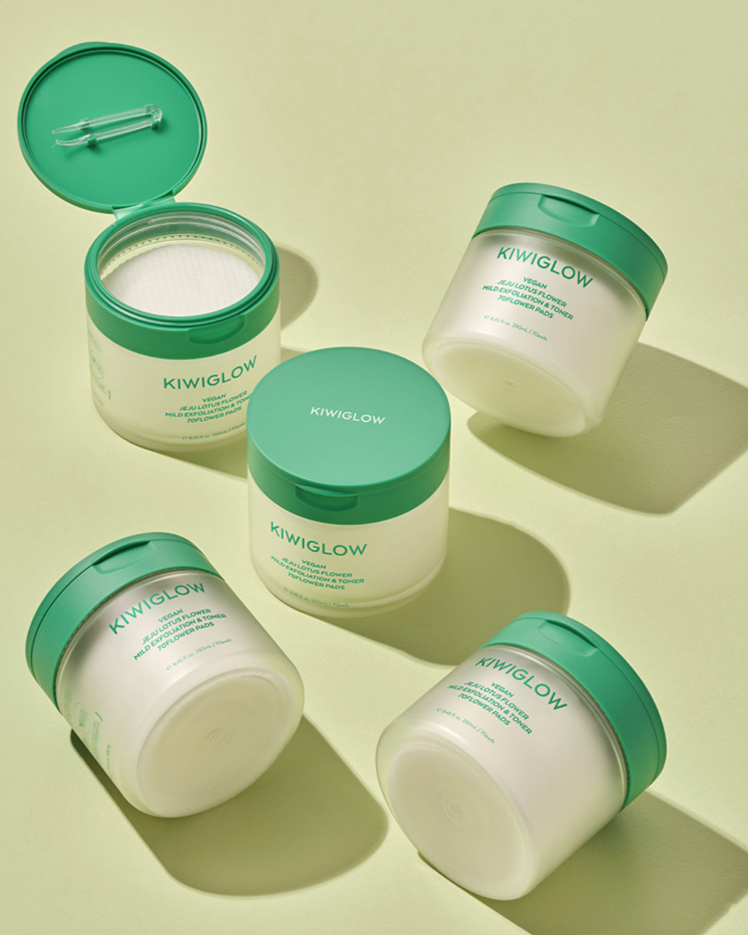 KIWIGLOW Vegan Jeju Lotus Mild Exfoliating Toner Pads | 70 pads